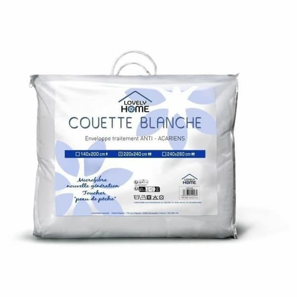 Täcke Lovely Home Vit 450 g/m² (2 Delar)