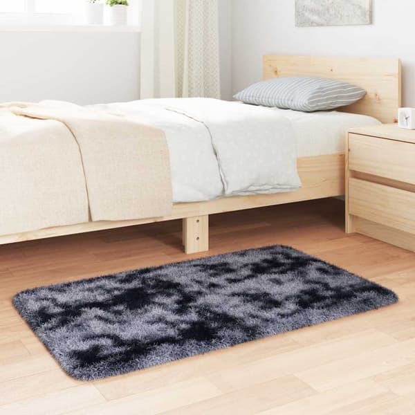 vidaXL Flossteppe med lang luv NAVARRA mørkegrå 60x100 cm polyester