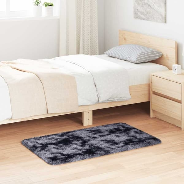 vidaXL Flossteppe med lang luv NAVARRA mørkegrå 60x100 cm polyester