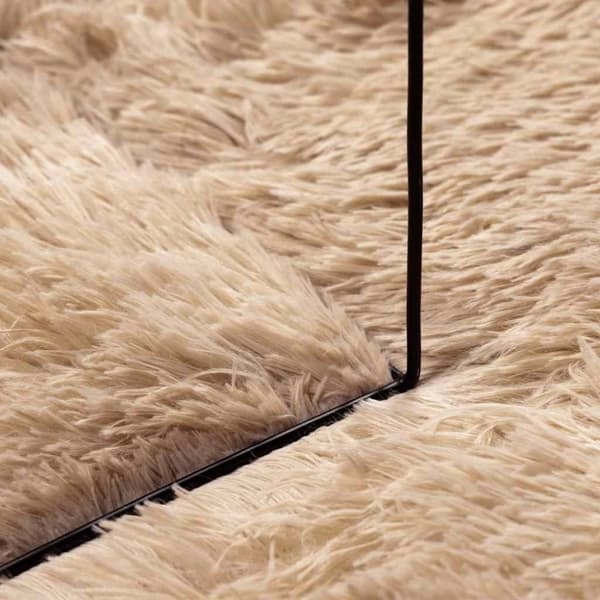 vidaXL Flossteppe med lang luv NAVARRA beige 80x150 cm polyester