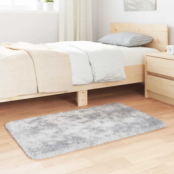 vidaXL Flossteppe med lang luv NAVARRA lysegrå 60x100 cm polyester