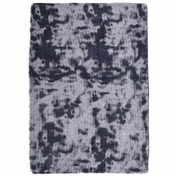 vidaXL shaggy gulvtæppe NAVARRA 120x170 cm høje luv polyester mørkegrå