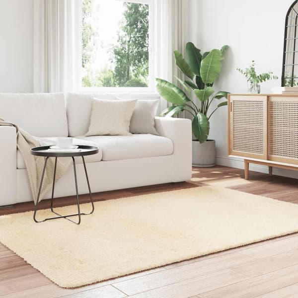 vidaXL Flossteppe med lang luv NAVARRA krem 130x200 cm polyester