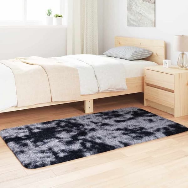 vidaXL Flossteppe med lang luv NAVARRA mørkegrå 80x150 cm polyester