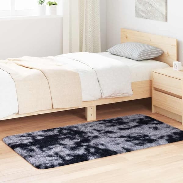 vidaXL Flossteppe med lang luv NAVARRA mørkegrå 80x150 cm polyester