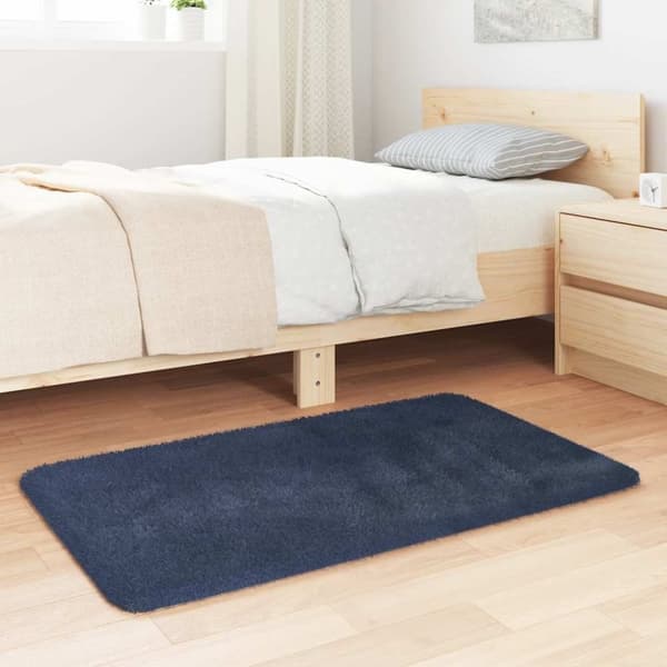 vidaXL Flossteppe med lang luv NAVARRA marine 60x100 cm polyester