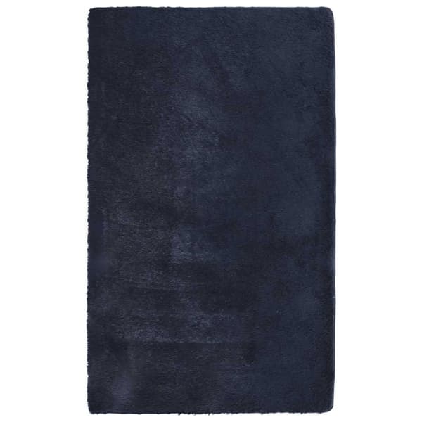 vidaXL Flossteppe med lang luv NAVARRA marine 80x150 cm polyester