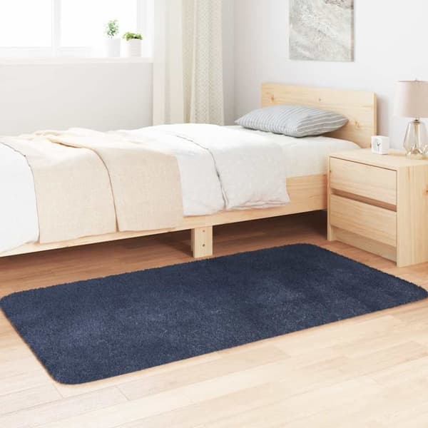 vidaXL Flossteppe med lang luv NAVARRA marine 80x150 cm polyester