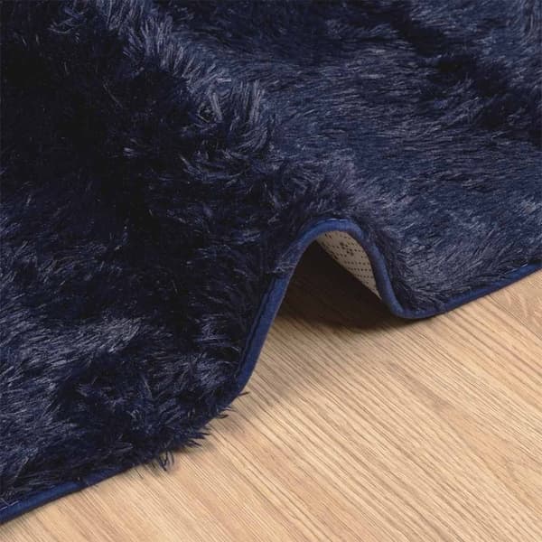 vidaXL Flossteppe med lang luv NAVARRA marine 80x150 cm polyester