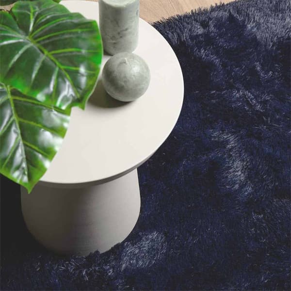 vidaXL Flossteppe med lang luv NAVARRA marine 80x150 cm polyester
