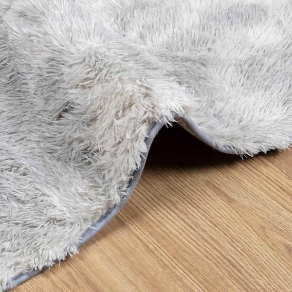 vidaXL Flossteppe med lang luv NAVARRA lysegrå 80x150 cm polyester