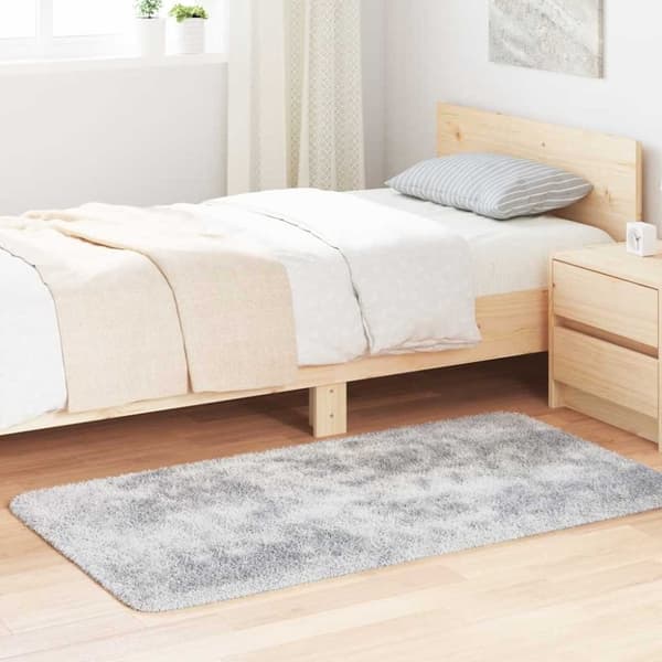 vidaXL Flossteppe med lang luv NAVARRA lysegrå 80x150 cm polyester