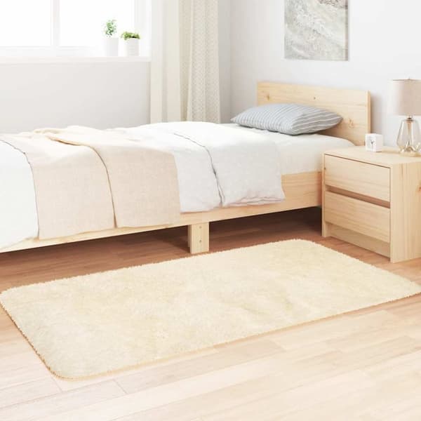 vidaXL Flossteppe med lang luv NAVARRA krem 80x150 cm polyester