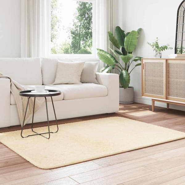 vidaXL Flossteppe med lang luv NAVARRA krem 120x170 cm polyester