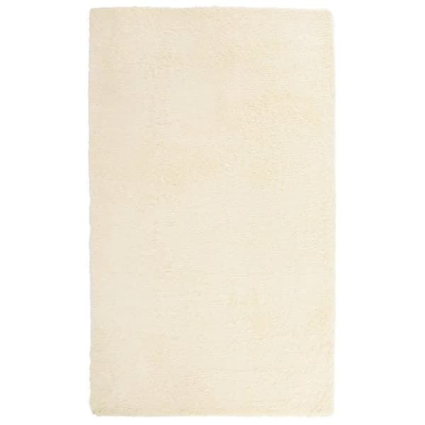vidaXL Ryamatta med lång lugg NAVARRA gräddvit 60x100 cm polyester