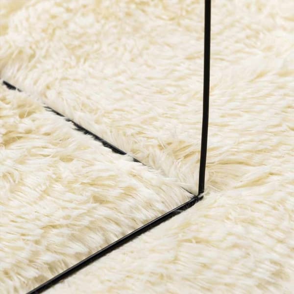 vidaXL Ryamatta med lång lugg NAVARRA gräddvit 60x100 cm polyester