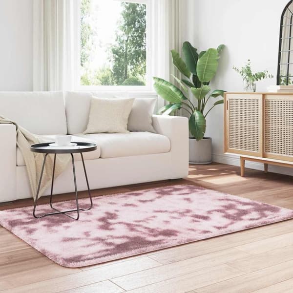 vidaXL Flossteppe med lang luv NAVARRA støvet rosa 120x170cm polyester