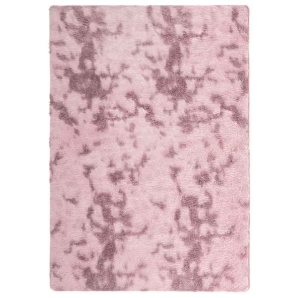 vidaXL Flossteppe med lang luv NAVARRA støvet rosa 120x170cm polyester