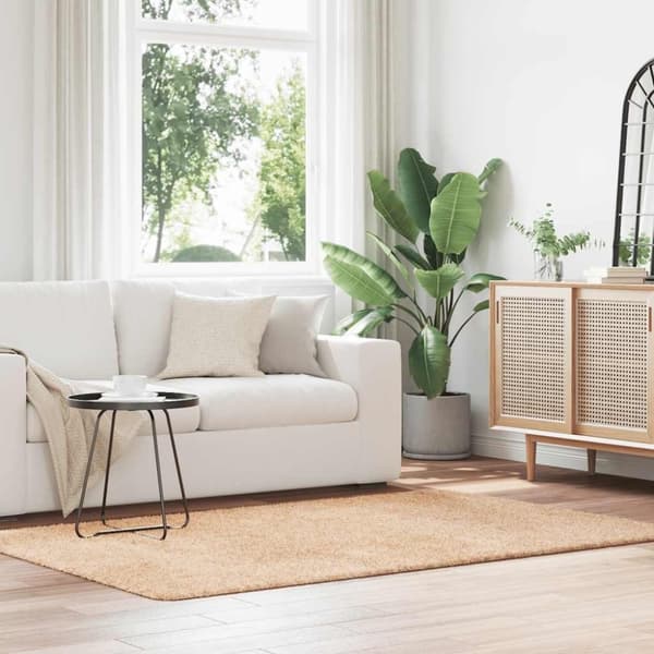 vidaXL Flossteppe med lang luv NAVARRA beige 130x200 cm polyester