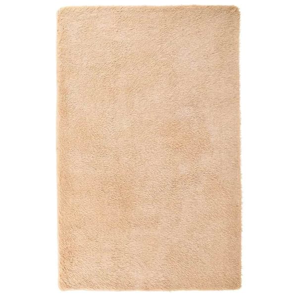 vidaXL Flossteppe med lang luv NAVARRA beige 130x200 cm polyester
