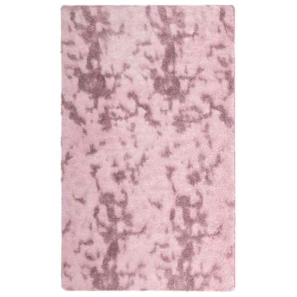 vidaXL Ryamatta med lång lugg NAVARRA dammig rosa 80x150 cm polyester