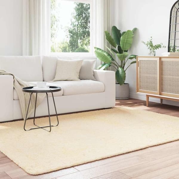 vidaXL Flossteppe med lang luv NAVARRA krem 160x230 cm polyester