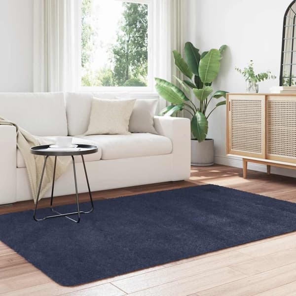 vidaXL Flossteppe med lang luv NAVARRA marine 130x200 cm polyester