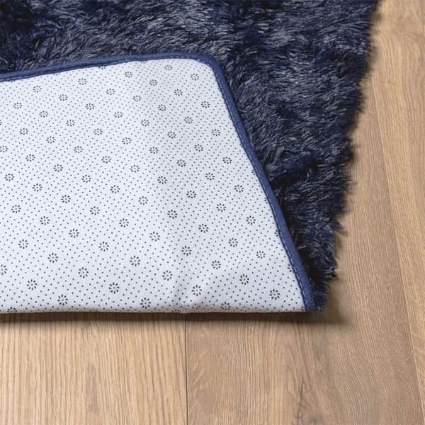 vidaXL Flossteppe med lang luv NAVARRA marine 130x200 cm polyester
