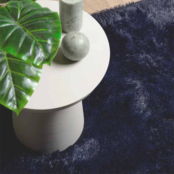 vidaXL Flossteppe med lang luv NAVARRA marine 130x200 cm polyester