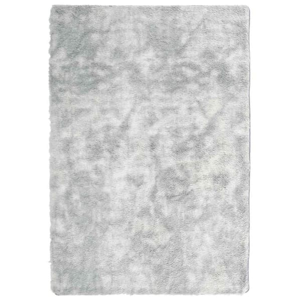 vidaXL Flossteppe med lang luv NAVARRA lysegrå 200x290 cm polyester