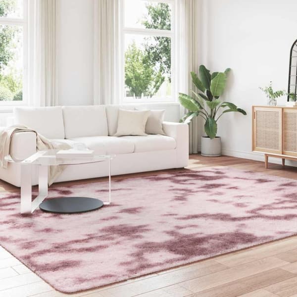 vidaXL Pörrömatto korkeanukkainen NAVARRA pölypinkki 240x340 cm