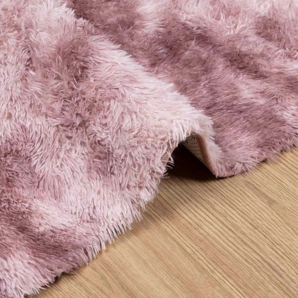 vidaXL Pörrömatto korkeanukkainen NAVARRA pölypinkki 240x340 cm