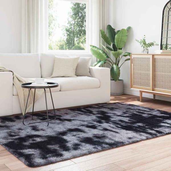 vidaXL Ryamatta med lång lugg NAVARRA mörkgrå 160x230 cm polyester