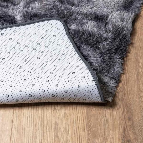 vidaXL Ryamatta med lång lugg NAVARRA mörkgrå 160x230 cm polyester