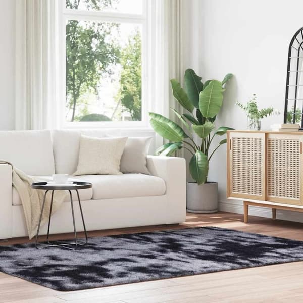vidaXL Ryamatta med lång lugg NAVARRA mörkgrå 160x230 cm polyester