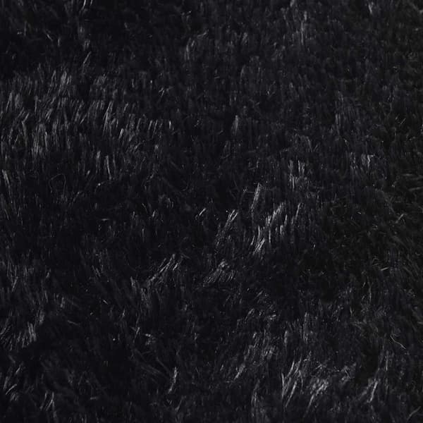 vidaXL Flossteppe med lang luv NAVARRA svart 240x340 cm polyester