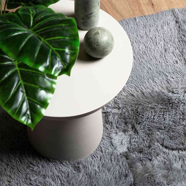 vidaXL Flossteppe med lang luv NAVARRA sølvgrå 160x230 cm polyester