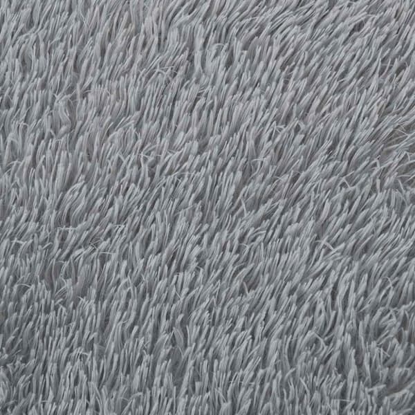 vidaXL Flossteppe med lang luv NAVARRA sølvgrå 160x230 cm polyester