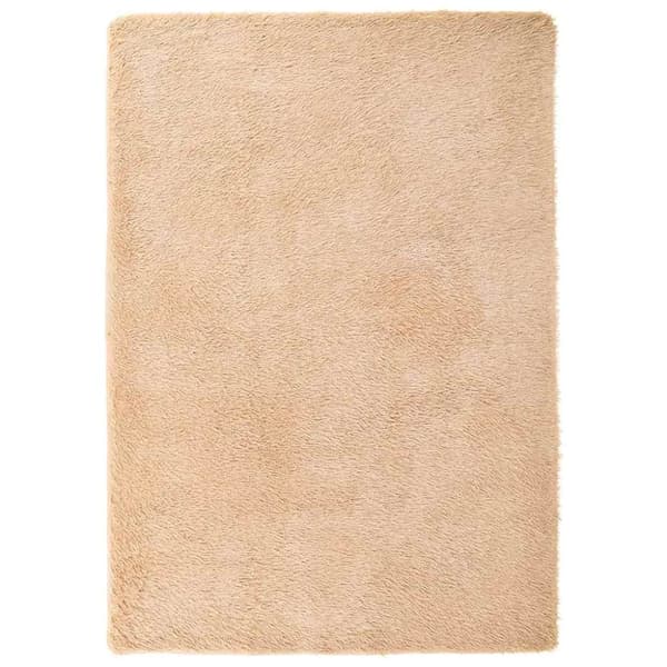 vidaXL shaggy gulvtæppe NAVARRA 240x340 cm høje luv polyester beige