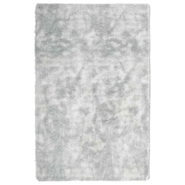 vidaXL Flossteppe med lang luv NAVARRA lysegrå 130x200 cm polyester