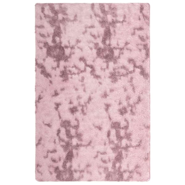 vidaXL Flossteppe med lang luv NAVARRA støvet rosa 130x200cm polyester