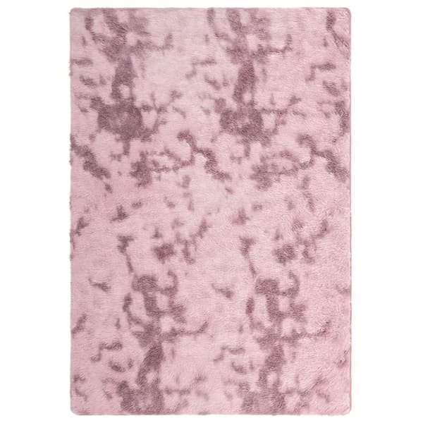 vidaXL shaggy gulvtæppe NAVARRA 200x290 cm høje luv støvet rosa