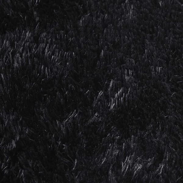 vidaXL Flossteppe med lang luv NAVARRA svart 160x230 cm polyester