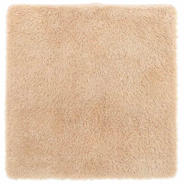 vidaXL Flossteppe med lang luv NAVARRA beige 120x120 cm polyester