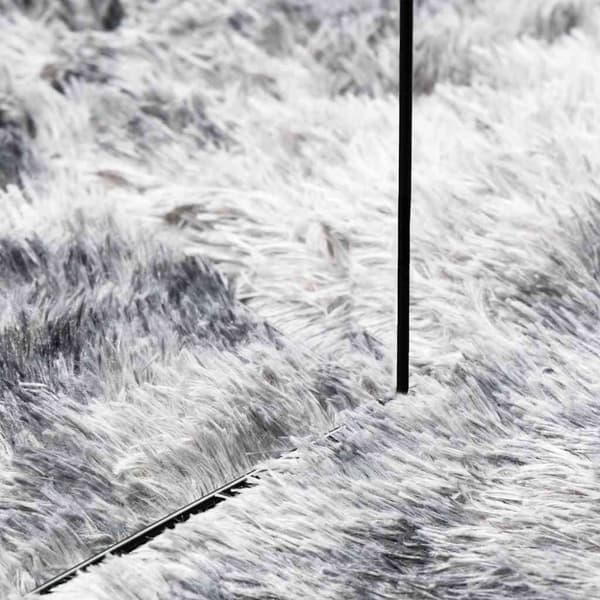 vidaXL Flossteppe med lang luv NAVARRA lysegrå 240x340 cm polyester