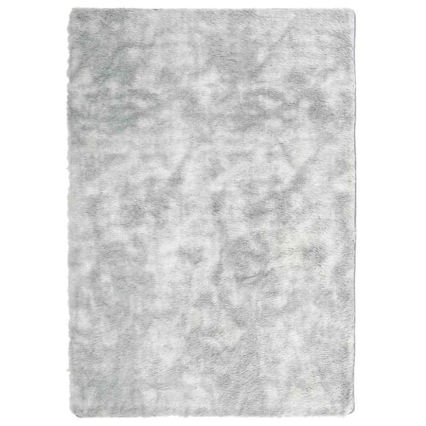 vidaXL Flossteppe med lang luv NAVARRA lysegrå 240x340 cm polyester