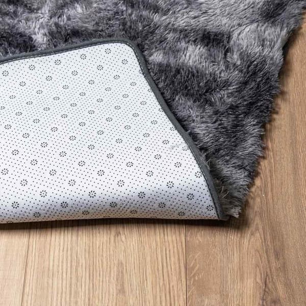 vidaXL Ryamatta med lång lugg NAVARRA mörkgrå 200x290 cm polyester