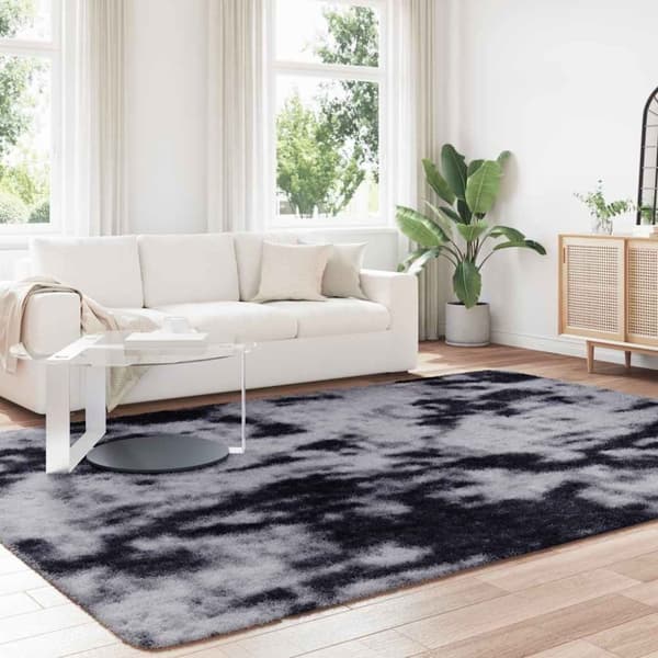vidaXL Flossteppe med lang luv NAVARRA mørkegrå 240x340 cm polyester