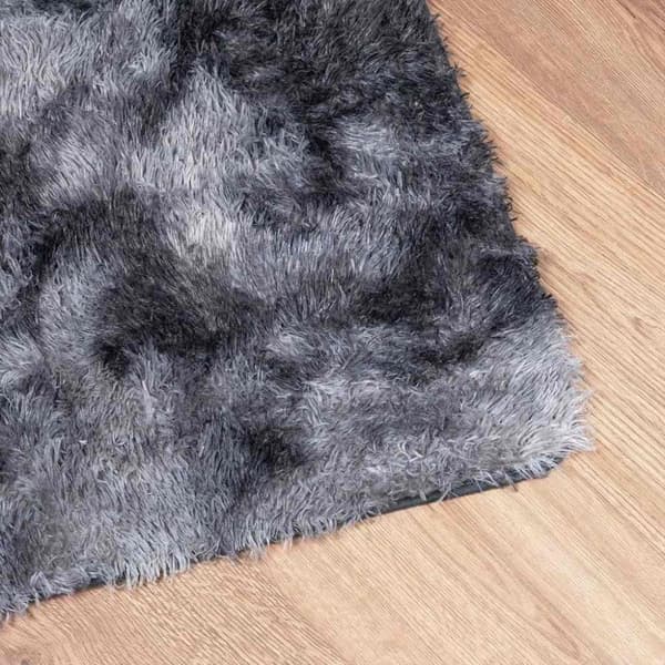 vidaXL Flossteppe med lang luv NAVARRA mørkegrå 240x340 cm polyester