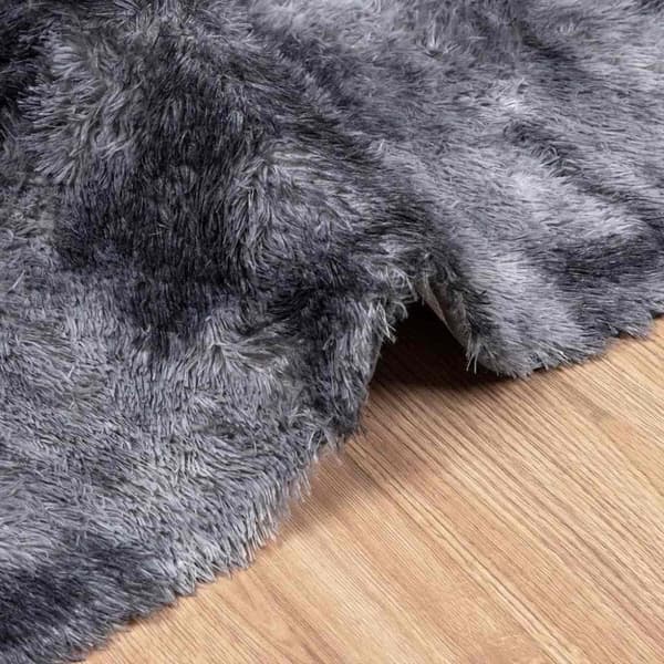 vidaXL Flossteppe med lang luv NAVARRA mørkegrå 240x340 cm polyester